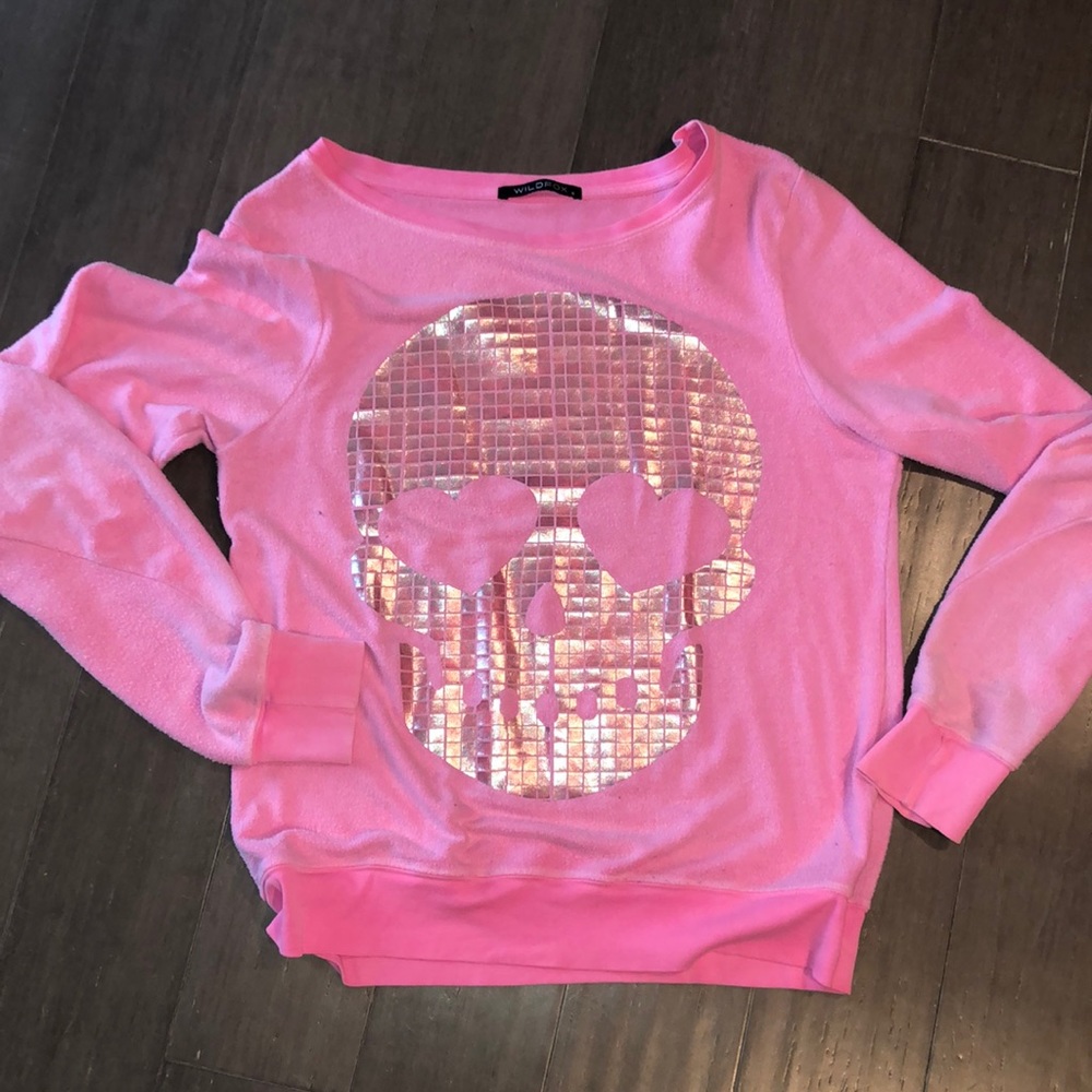 Wildfox skull sweatshirt ** retailing in white on Amazon for 160 right now**